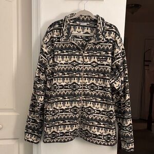 Men’s Columbia Black and Cream Patterned Jacket